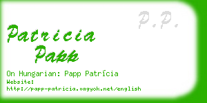 patricia papp business card